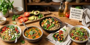 5 recettes végétariennes riches en protéines prêtes en moins de 20 minutes