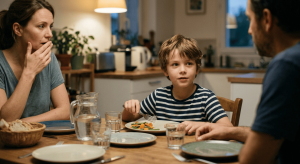 Parent et enfant végétarien préparant ensemble un repas équilibré sans viande